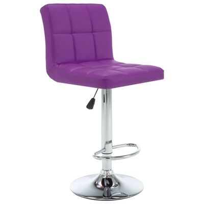 vidaXL Tabourets de bar lot de 2 violet similicuir