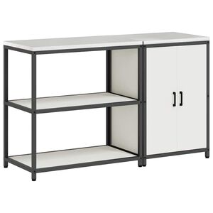 vidaXL Ensemble de rangement cuisine HATTEM 2 pcs Blanc