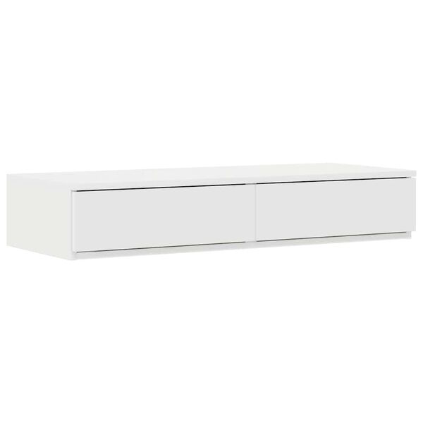 vidaXL Tiroirs de lit Blanc 75 x 36,5 x 16,5 cm Bois d'ing&eacute;nierie