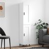 vidaXL Buffet haut Blanc 34,5x34x180 cm Bois d'ing&eacute;nierie