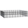 vidaXL Chenil d'ext&eacute;rieur pour chiens Acier 58,06 m&sup2;
