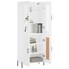 vidaXL Buffet haut Blanc 69,5x34x180 cm Bois d'ing&eacute;nierie