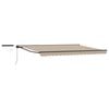 vidaXL Auvent r&eacute;tractable &eacute;lectrique Beige et Anthracite 4 x 2 m