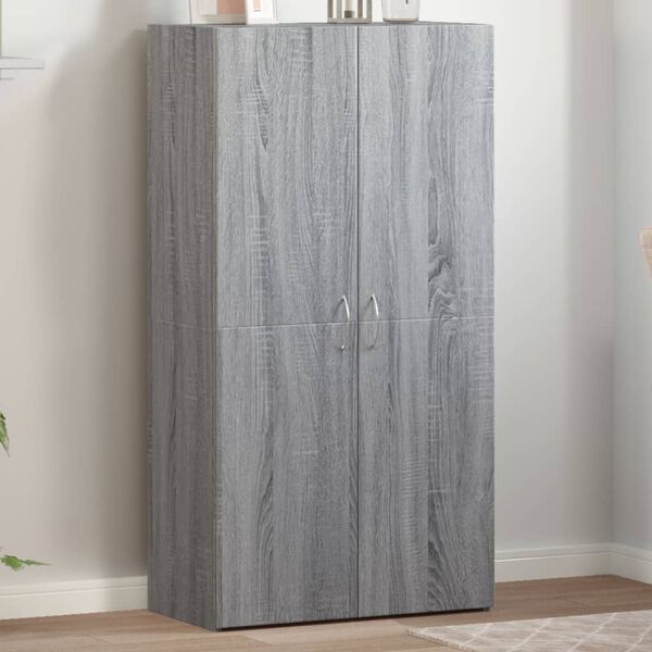 vidaXL Armoire de classement sonoma gris 60x32x115cm bois d'ing&eacute;nierie