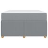 vidaXL Cadre de lit avec matelas Gris clair 120 x 200 cm tissu