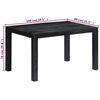 vidaXL Table &agrave; d&icirc;ner Noir 140x80x76 cm Bois de manguier massif