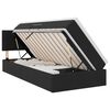 vidaXL Lit de rangement LED avec matelas Noir 90 x 200 cm Velours