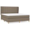vidaXL Sommier &agrave; lattes de lit avec matelas Taupe 180x200 cm Tissu