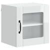 vidaXL Cabinet en verre mural LUCCA Blanc brillant 40 x 31 x 40 cm
