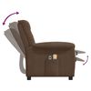 vidaXL Fauteuil &eacute;lectrique de massage Marron Tissu microfibre