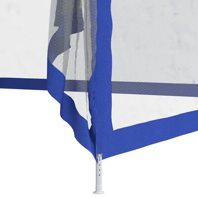 vidaXL Belvédère à double toit bleu 3x3x2,68 m tissu