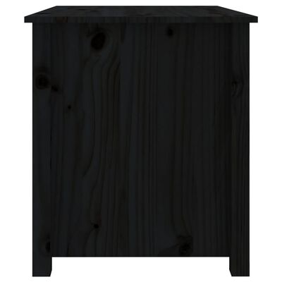 vidaXL Table basse Noir 71x49x55 cm Bois massif de pin