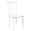 vidaXL Chaises à manger 2 pcs blanc bois massif caoutchouc