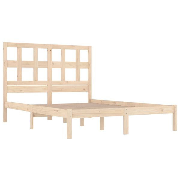 vidaXL Cadre de lit sans matelas 135x190 cm bois de pin massif