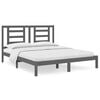 vidaXL Cadre de lit sans matelas gris 160x200 cm bois de pin massif