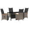 vidaXL Ensemble de salle &agrave; manger pour jardin 5 pc Gris polyrotin