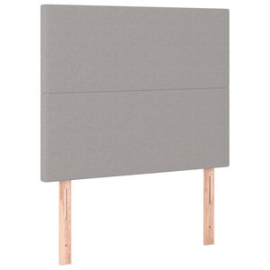 vidaXL T&ecirc;te de lit Gris clair 80x5x118/128 cm Tissu
