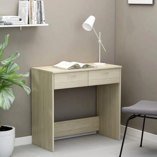 vidaXL Bureau Ch&ecirc;ne Sonoma 80x40x75 cm Agglom&eacute;r&eacute;