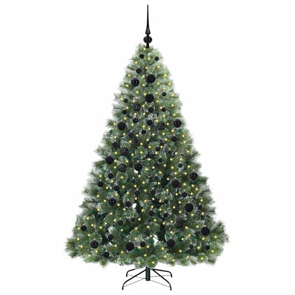vidaXL Sapin de No&euml;l artificiel avec 300 LED Vert 180 cm PE et PVC