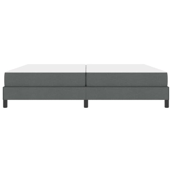 vidaXL Lit &agrave; ressorts avec matelas Gris fonc&eacute; 200 x 200 cm tissu