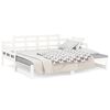 vidaXL Lit coulissant sans matelas blanc bois de pin solide