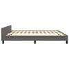 vidaXL Cadre de lit sans matelas gris similicuir