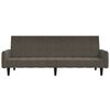 vidaXL Canap&eacute;-lit &agrave; 2 places avec tabouret Gris fonc&eacute; Tissu microfibre