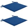 vidaXL Chaises de jardin avec coussins lot de 2 Teck solide et acier