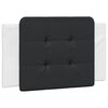 vidaXL Coussin de t&ecirc;te de lit Zadar noir et blanc 80 cm similicuir