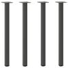vidaXL Pieds de table console 4 pi&egrave;ces Anthracite 72-74 cm Acier