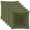 vidaXL Housse de coussin 6 pcs HEERLEN Vert 60 x 60 cm Fleece PV