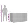 vidaXL Bo&icirc;te &agrave; coussins de jardin R&eacute;sine tress&eacute;e 194x100x103 cm Gris
