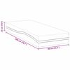 vidaXL Matelas Blanc et Gris 90 x 200 cm Tissu jacquard