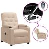 vidaXL Fauteuil inclinable &eacute;lectrique Cr&egrave;me Tissu