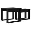vidaXL Ensemble de tables basses 2 pcs Ch&ecirc;ne noir Bois d'ing&eacute;nierie