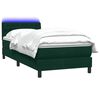 vidaXL Sommier &agrave; lattes de lit et matelas et LED vert fonc&eacute; 80x220 cm velours