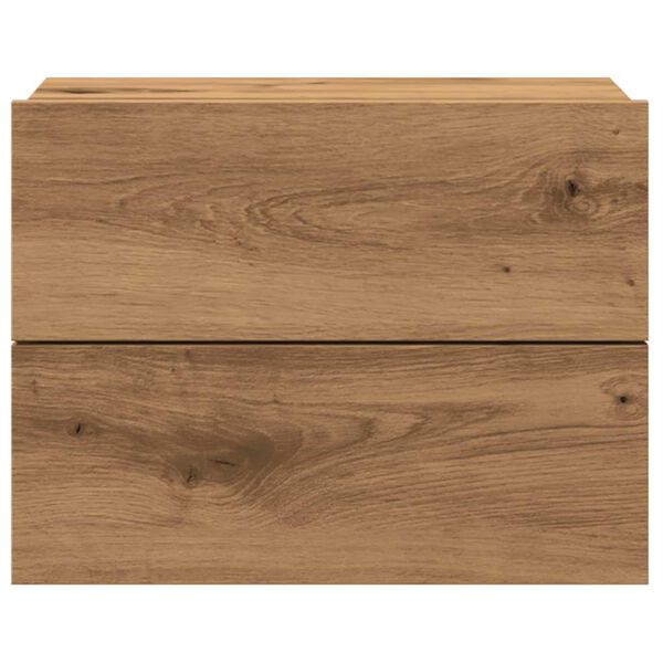 vidaXL Tables de chevet murales 2 pcs ch&ecirc;ne artisanal 40x32x30 cm