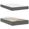 vidaXL Cadre de lit avec matelas avec matelas 2 pcs Gris Fonc&eacute; tissu