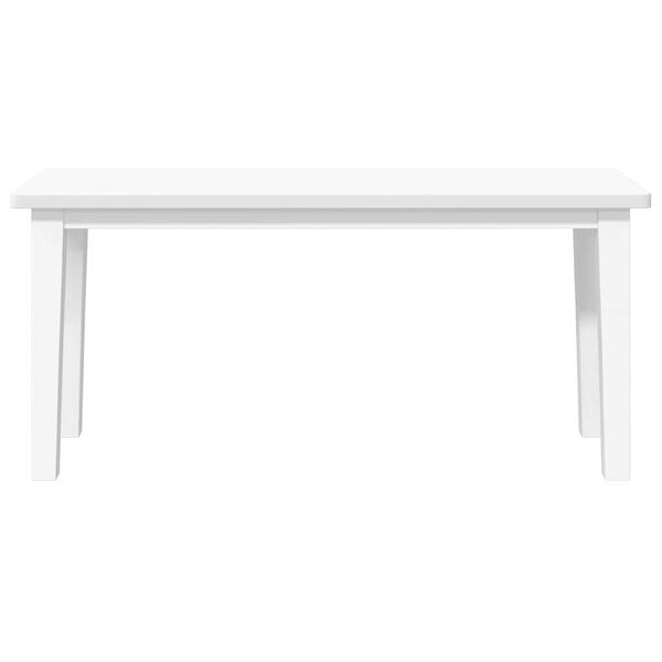 vidaXL Banc 90 cm blanc bois massif caoutchouc