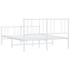 vidaXL Cadre de lit métal sans matelas et pied de lit blanc 120x190 cm