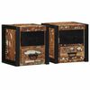 vidaXL Tables de chevet 2 pcs multicolore 40x35x40cm bois r&eacute;cup&eacute;ration