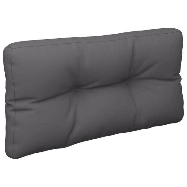 vidaXL Coussin de palette anthracite 80x40x12 cm tissu