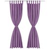 vidaXL Rideau occultant avec boucles 2 pcs 140 x 245 cm Lilas