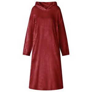 vidaXL Sweat &agrave; capuche couverture Rouge Bordeaux s Flanelle