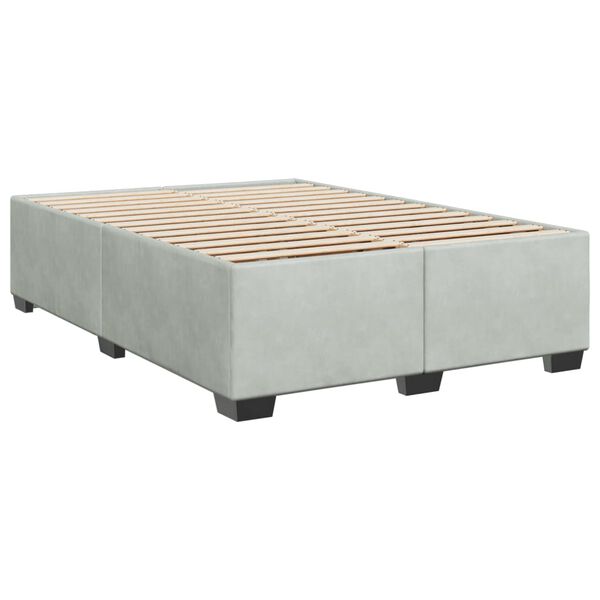 vidaXL Cadre de lit sans matelas gris clair 140x200 cm velours