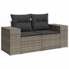 vidaXL Ensemble de canap&eacute; de jardin avec coussin 12 pcs Gris