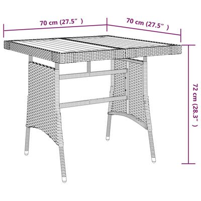 vidaXL Ensemble à manger d'extérieur 3 pcs Résine tressée Gris