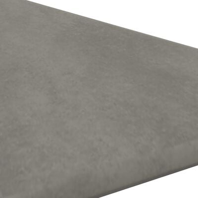 vidaXL Panneaux muraux 12 pcs Gris clair 30x30 cm Velours 0,54 m²