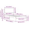 vidaXL Cadre de lit avec t&ecirc;te de lit rembourr&eacute;e Taupe 90 x 200 cm