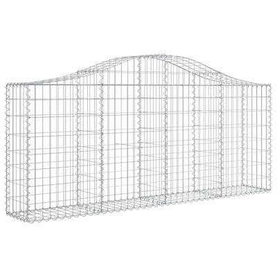 vidaXL Paniers à gabions arqués 40 pcs 200x30x80/100 cm Fer galvanisé